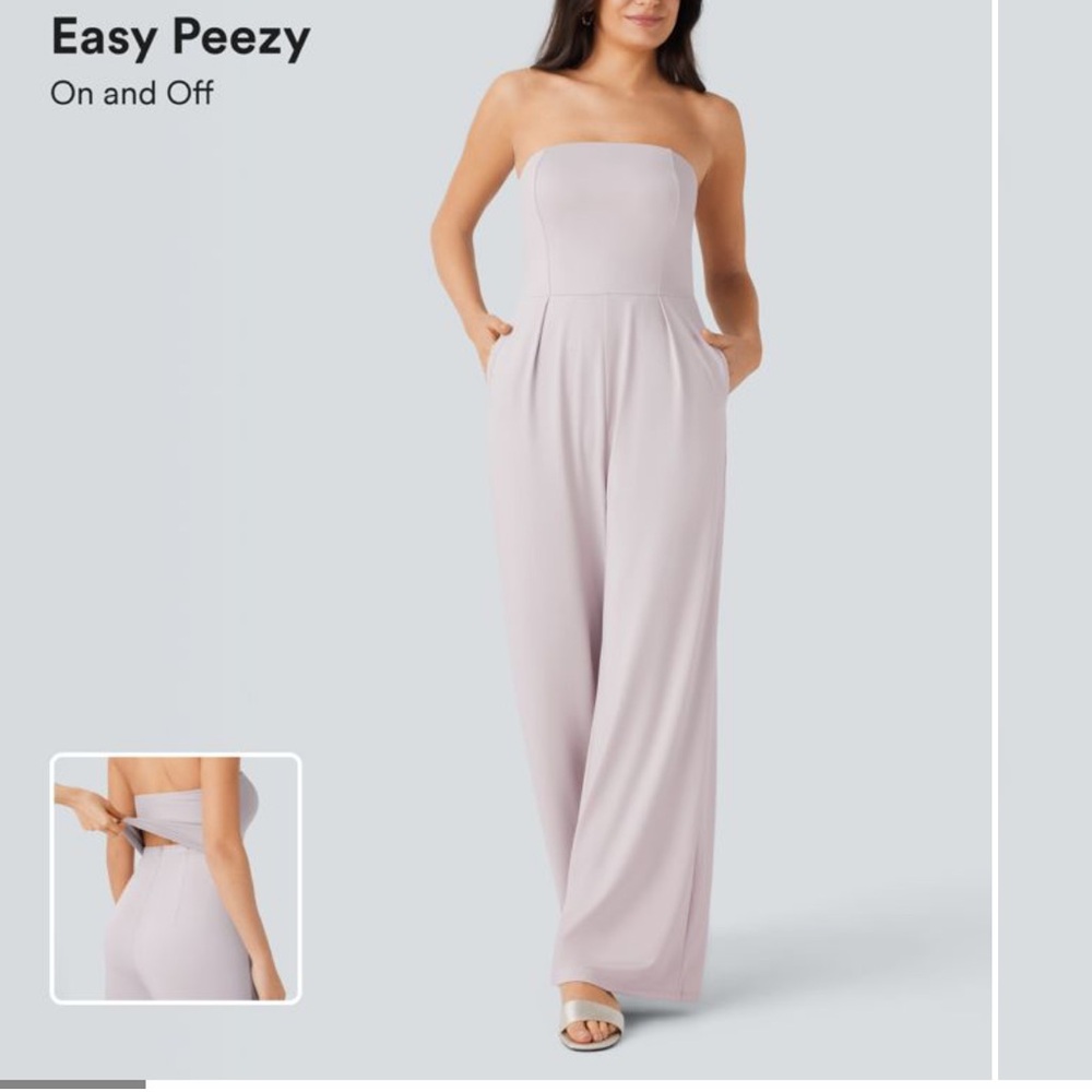 HALARA Strapless Jumpsuit in Light Purple